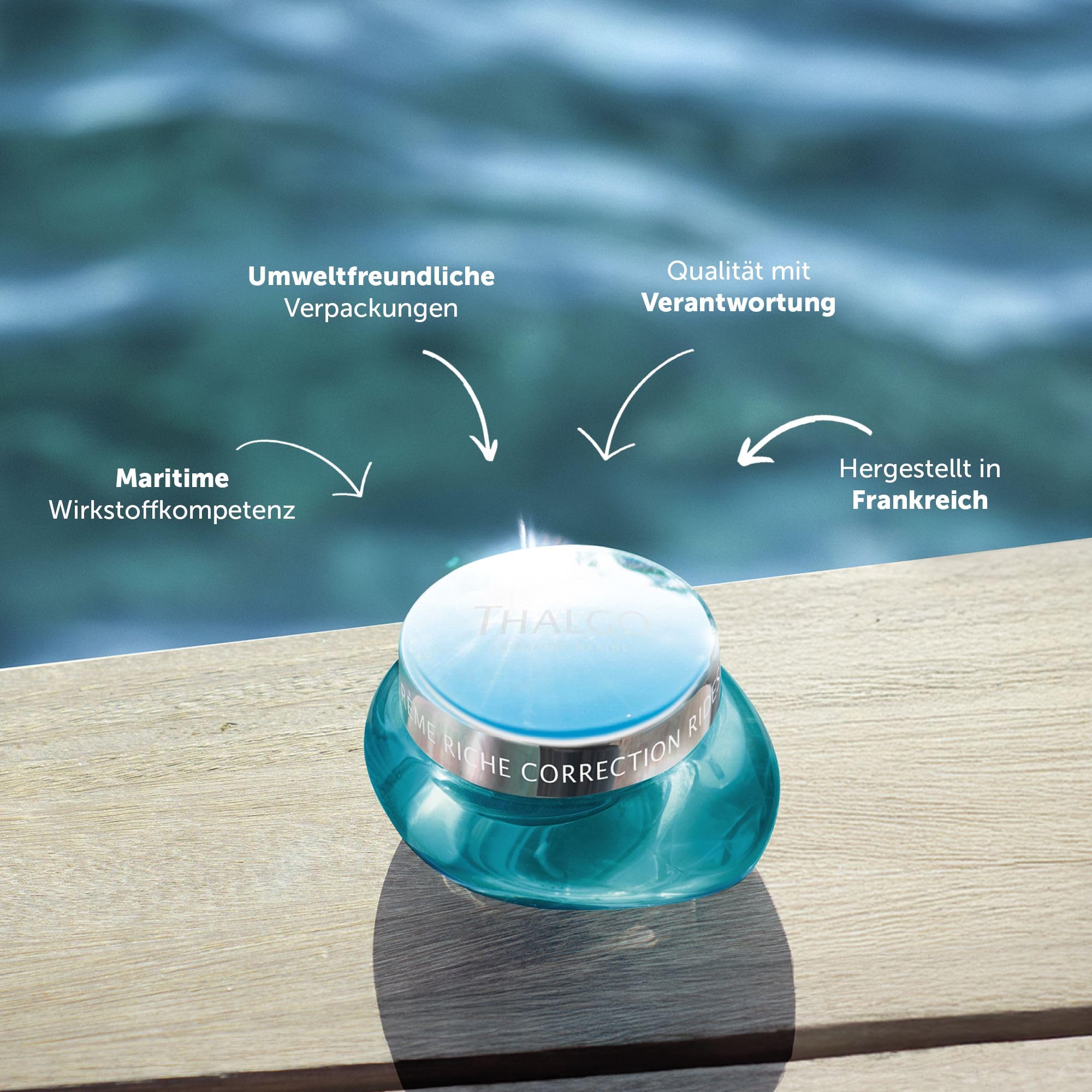 THALGO Hyalu-Procollagène Anti-Aging Creme 50 ml – Faltenkorrigierende Gesichtscreme mit Hyaluron & Kollagen – Reichhaltige Tagespflege für Festigkeit & Spannkraft – Pflanzliche Retinol Alternative