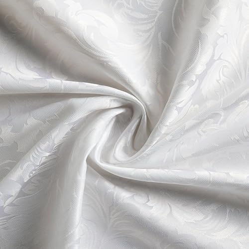 Miniatura 4 de Tektrum Mantel redondo de damasco jacquard de 70 pulgadas, resistente al agua, a prueba de derrames, resistente a las manchas, sin arrugas, ideal