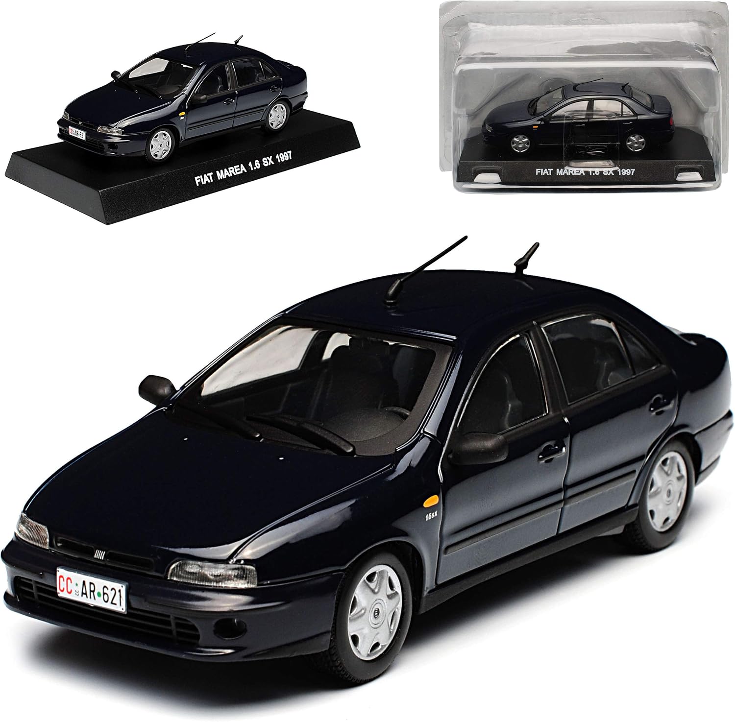 Ixo Fiat Marea 1.6 SX Saloon Blue 1996-2002 1/43 Deagostini Model Car