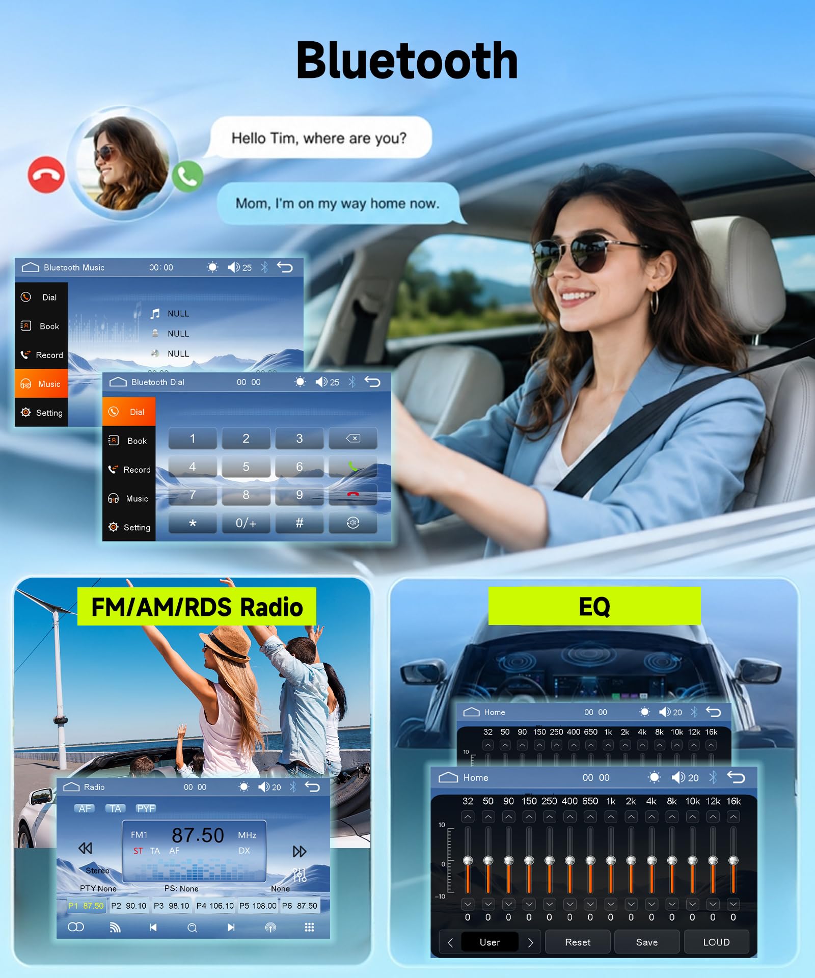 Rimoody Dab+/Dab Radio de Coche 2 DIN con Inalámbrico Carplay Android Auto Bluetooth FM/Am/RDS Radio, 7 Pulgadas Touchscreen Radio Mirror Link EQ/USB/Type C/AUX Control del Volante Cámara Trasera