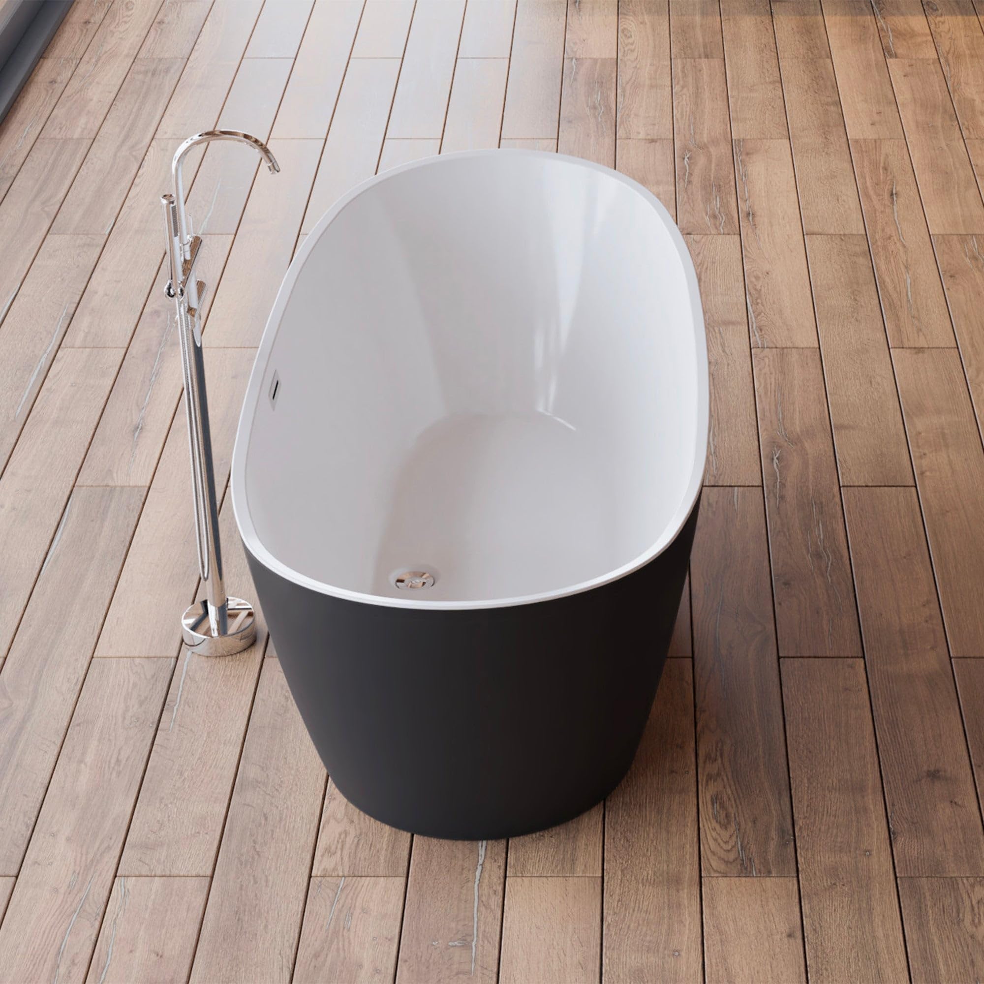 SPALINA Venecia Noire - Bañera exenta Oval L. 170 x l. 80 cm