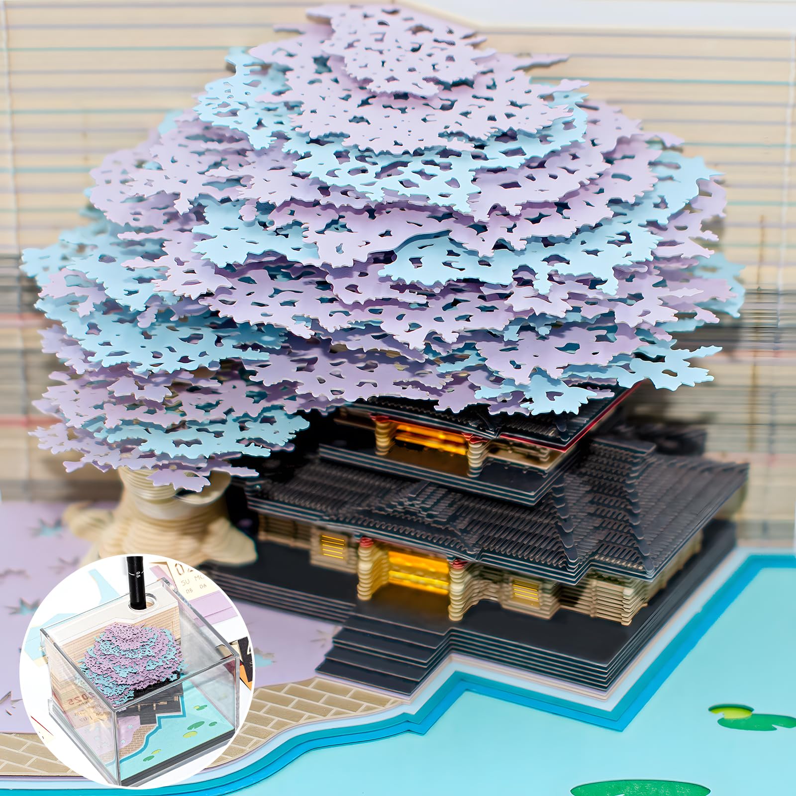 3D-kalender 2026 - Kerst Scheur weg 3D-notitieblok 2026 kalender