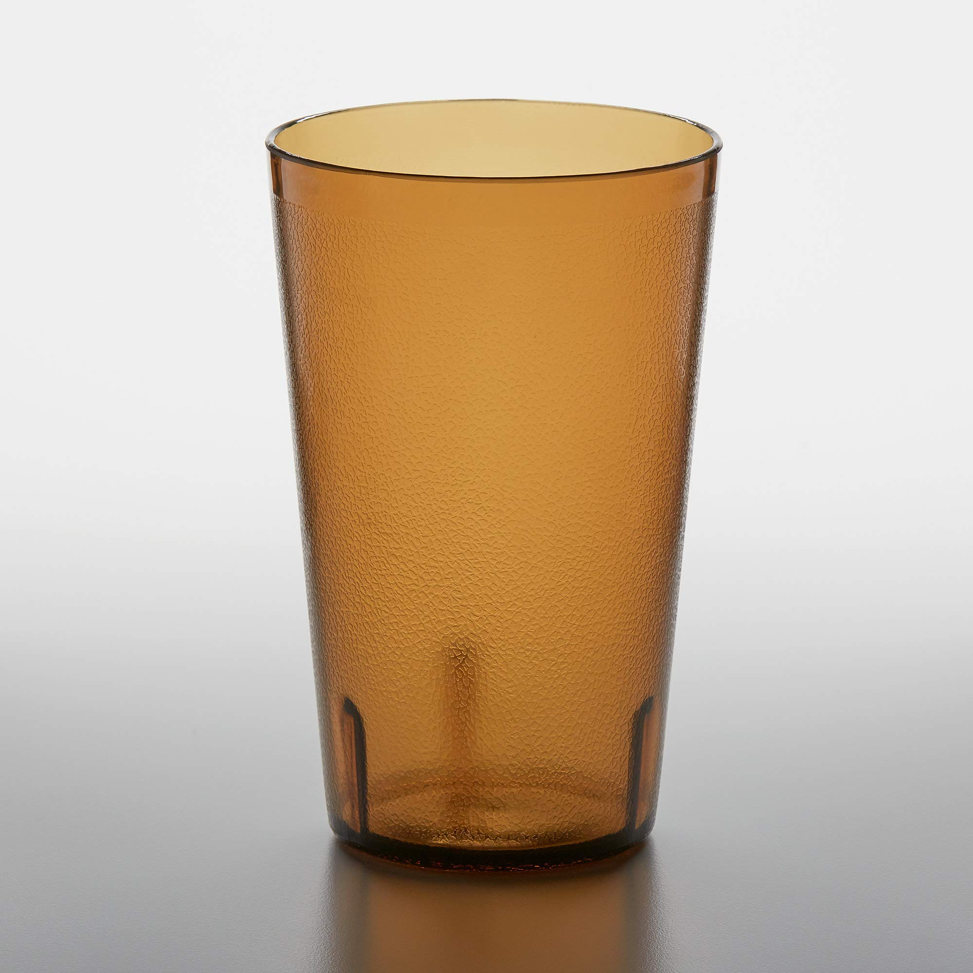 GET Unbreakable Stackable Restaurant Plastic Tumbler/Cup (Set of 4) 32 Ounce Amber | For Restaurants and Home, Dishwasher Safe, BPA Free