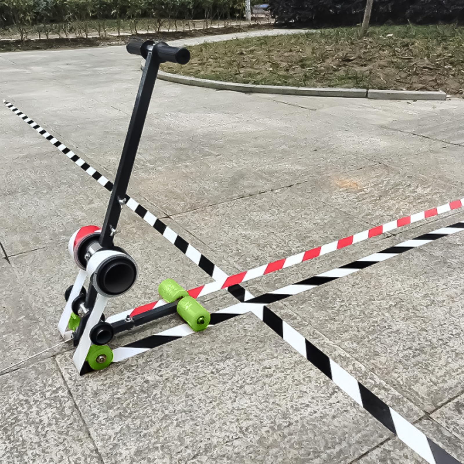Máquina de marcado de líneas de cancha de baloncesto, herramienta de rayas de cinta de ancho ajustable para entrada, asfalto, hormigón y campos de juego