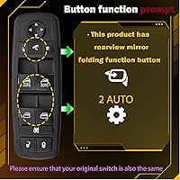 Vista 2 de Interruptor de ventana eléctrica. 11 pines de metal. Se ajusta para 2014-2018 Jeep Grand Cherokee. 68184803AC. Interruptor maestro de control