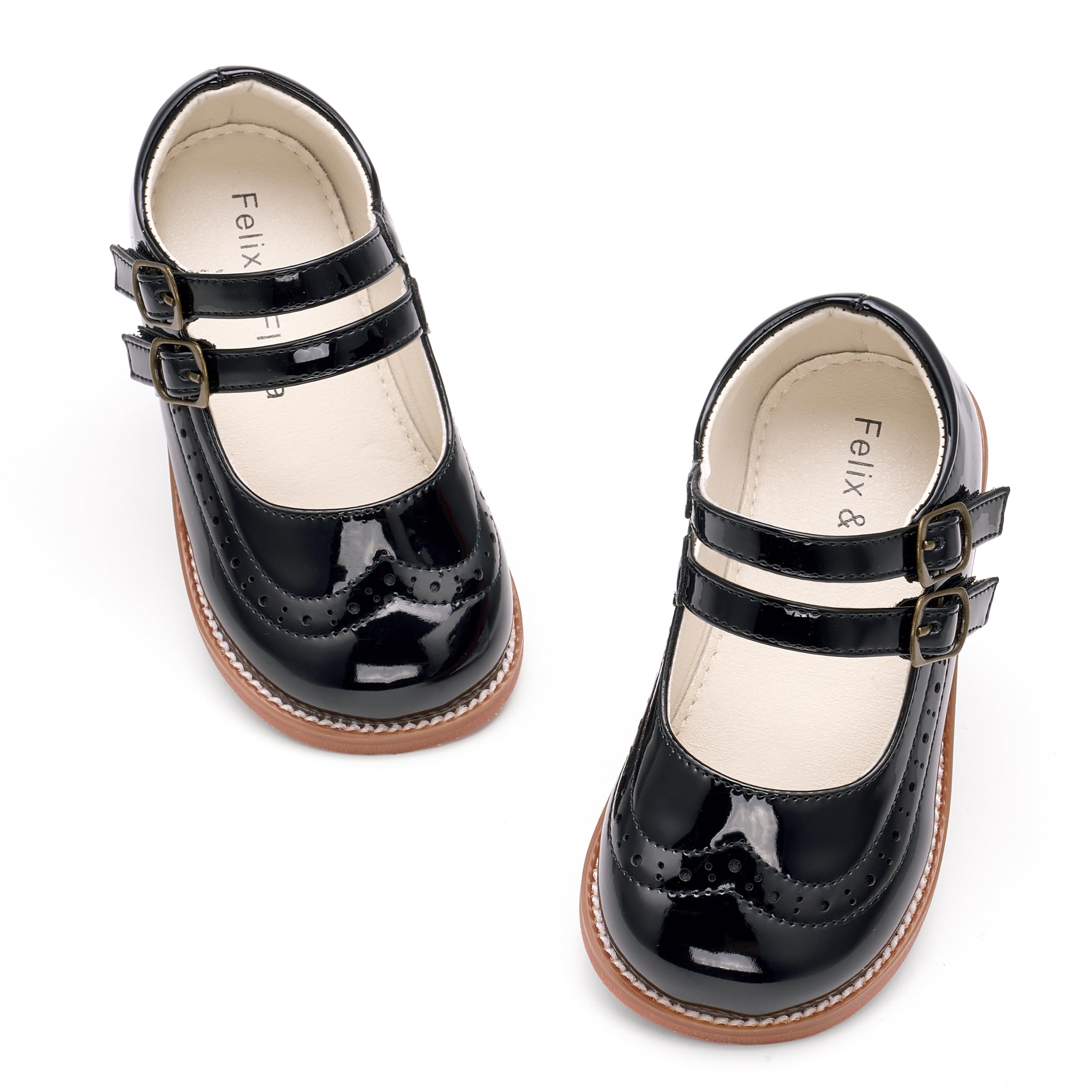 Felix &amp; Flora Toddler Girl Mary Jane Dress Shoes - School Oxford Flats for Girl Party Shoes.
