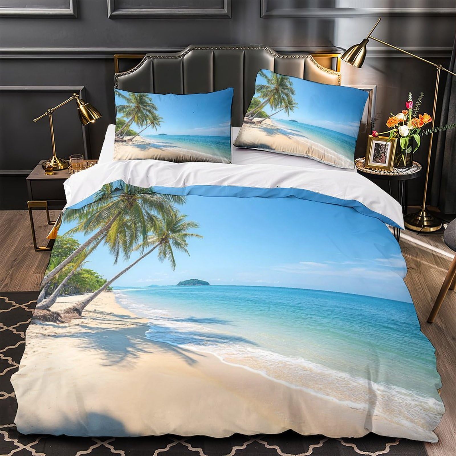 Housse de couette 3D microfibre ultra douce effet premium