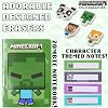 Minecraft Pencil Case and Stationery Set for Kids Filled Pencil Pouch Notebook Sticky Notes Pencils Creeper School Supplies Gamer Gifts for Kids (Green)