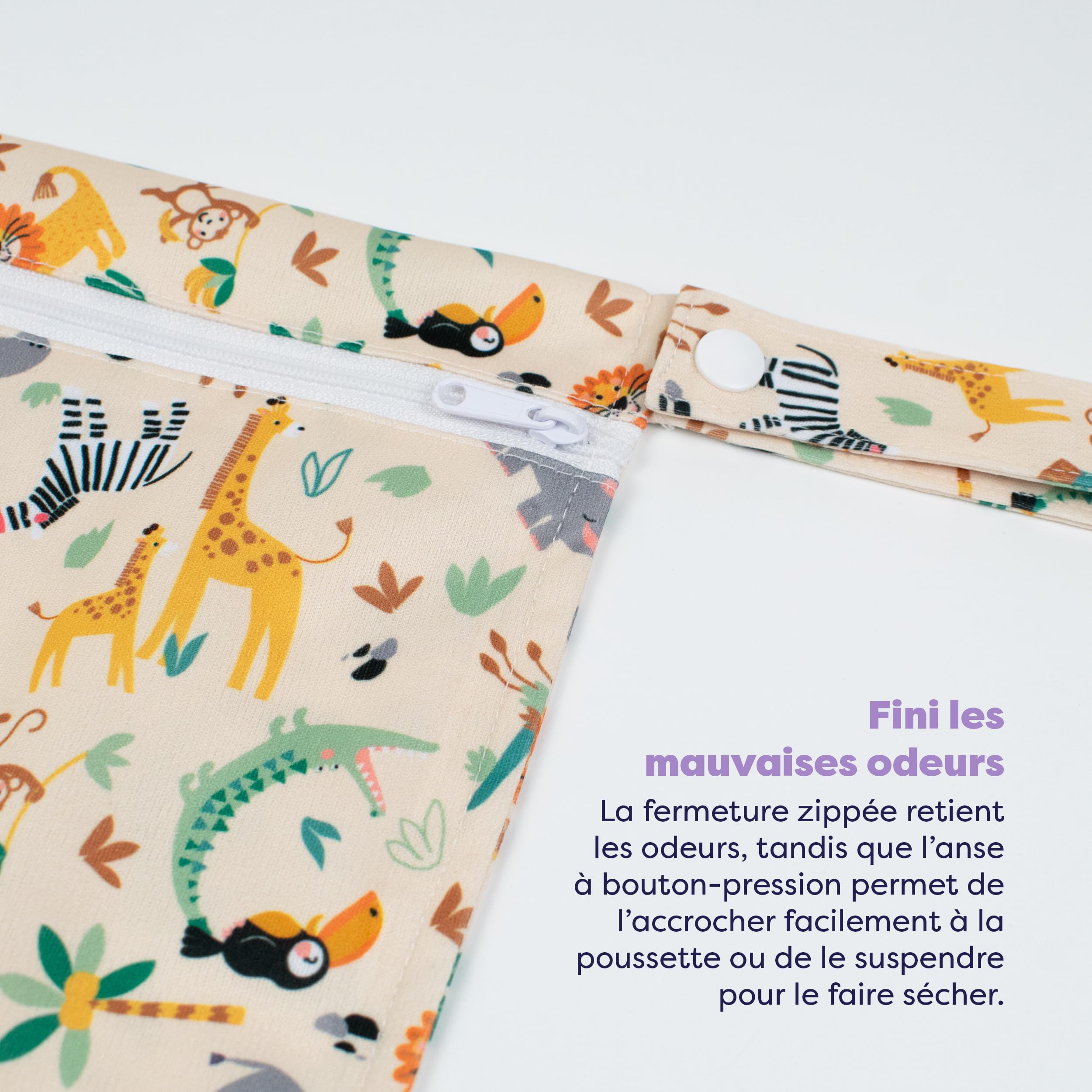 Bambino Mio, Sac étanche pour Couches lavables, Maillots de Bain et Articles de première nécessité – Peut contenir 3 Couches | 29,5 cm x 28,5 cm, Bébés et Tout-Petits