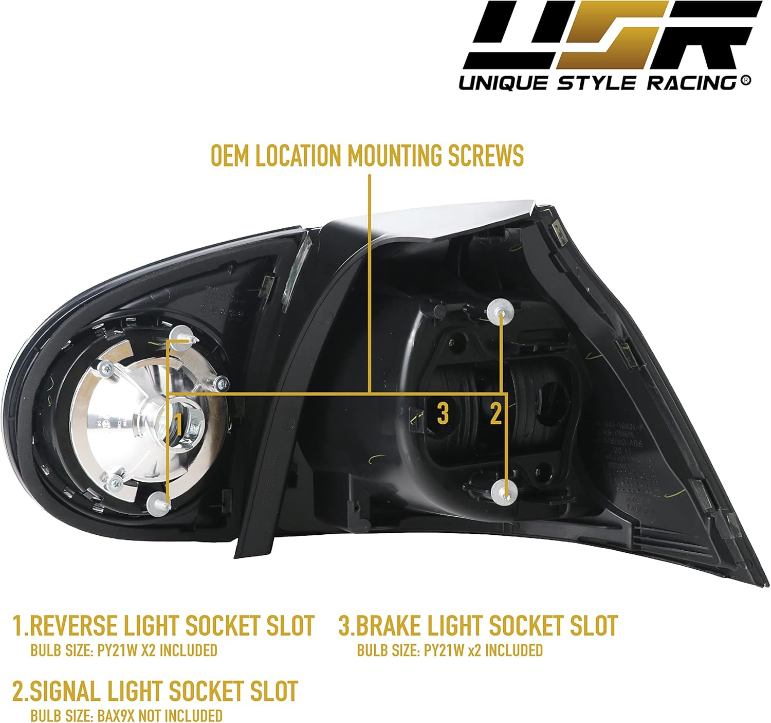 USR DEPO VW Golf 5 Tail Lights - Black/Smoke Rear Tail Lamps Set (Left + Right, Inner + Outer) Compatible with 2006-2009 Volkswagen Golf GTi Mk.5 Chassis (Smoked 4 Pieces)