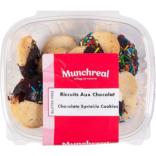 Galletas bañadas en chocolate sin gluten con chispas de color, 10 onzas, galletas caseras Sin granos, soja, maíz y lácteos Kosher para Pascua