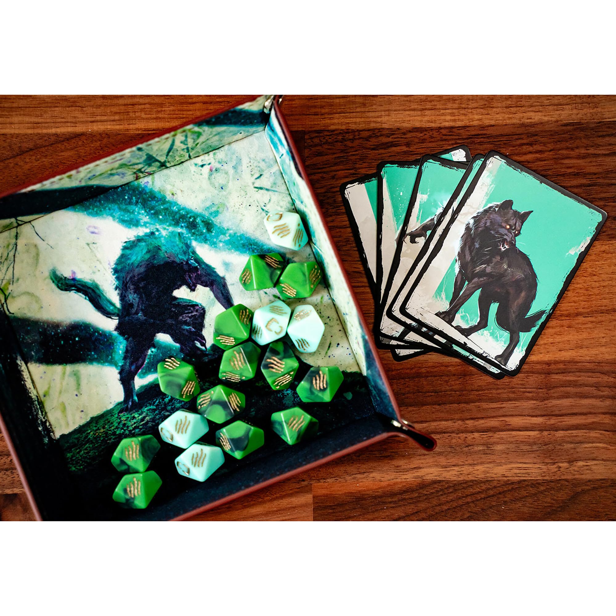 Renegade Game Studios Werwölfe: The Apocalypse RPG: Luna's Fury Dice & Tray Accessory Pack, Spielzubehör, ab 18 Jahren