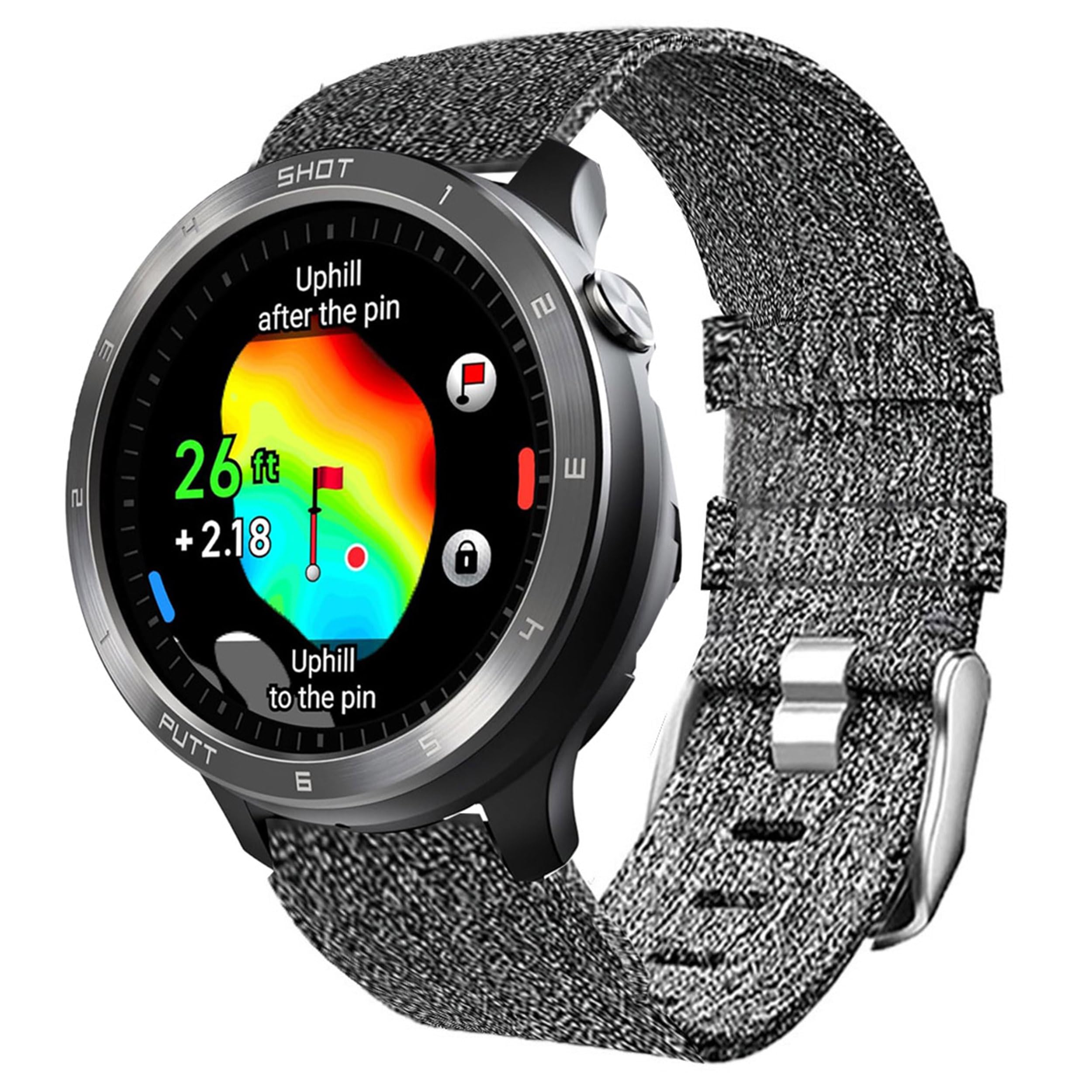 Lamshaw Compatible for Voice Caddie T11 PRO Bands, 20mm, 22mm Breathable Nylon Woven Fabric Replacement Accessory Strap Compatible for Voice Caddie