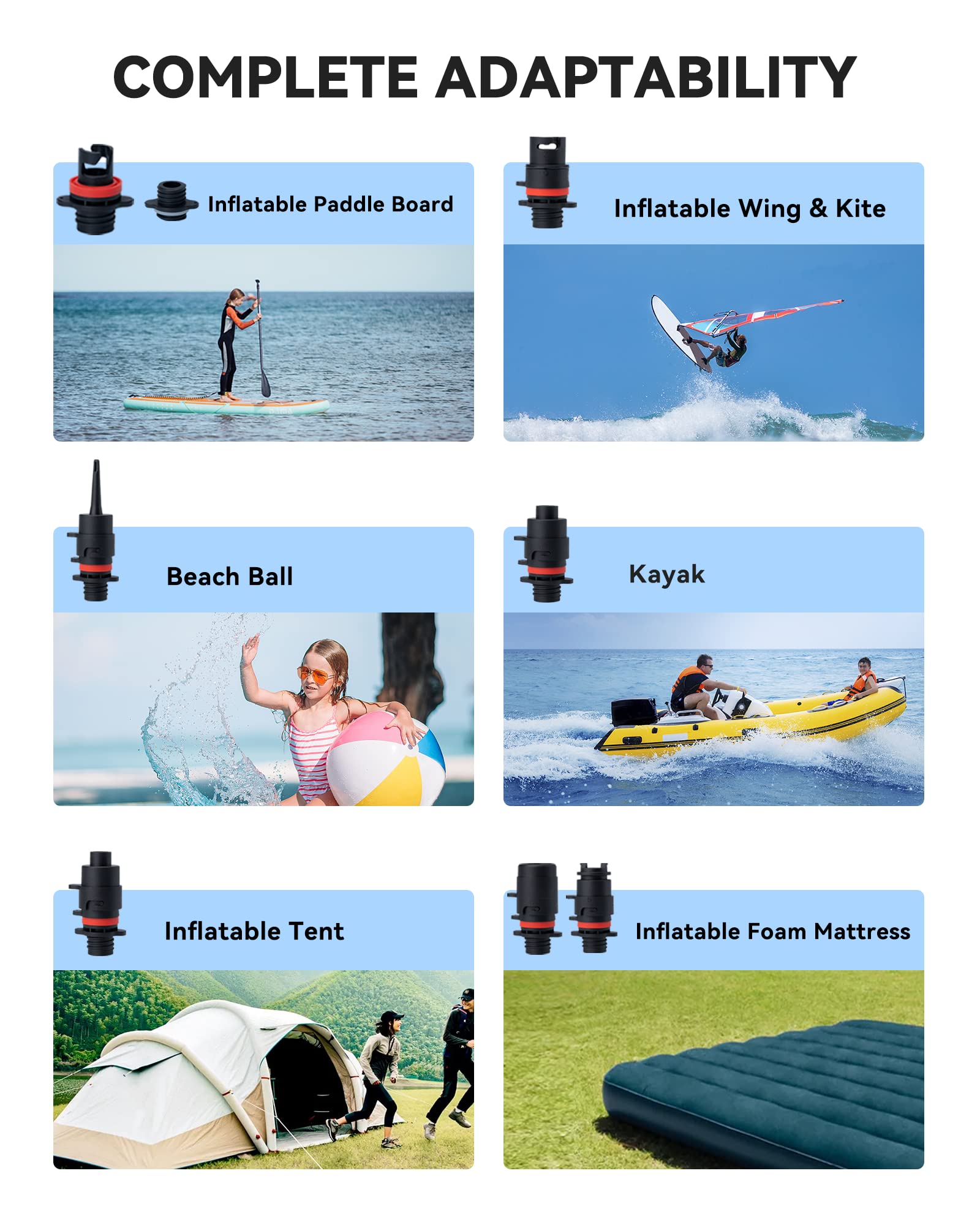 TOPUMP 20 PSI Pompa elettrica SUP TPS220, Auto-Off, gonfiaggio a 2 livelli, 12 V DC per paddle, kayak, ali, drago, tenda