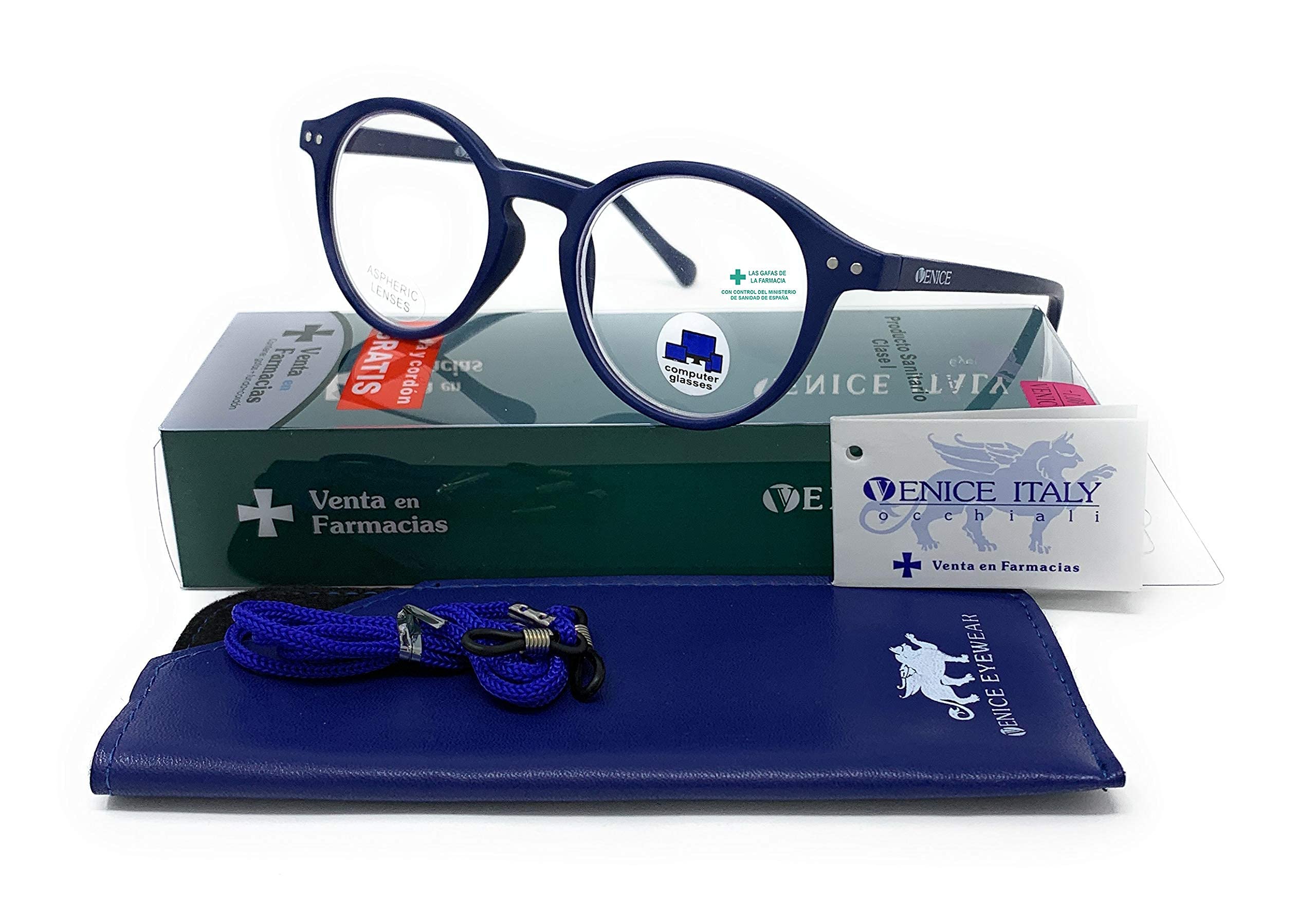 New Model Gafas de lectura con filtro bloqueo de luz azul para gaming, ordenador, móvil. Anti fatiga Lennon Professional Executive UNISEX venice