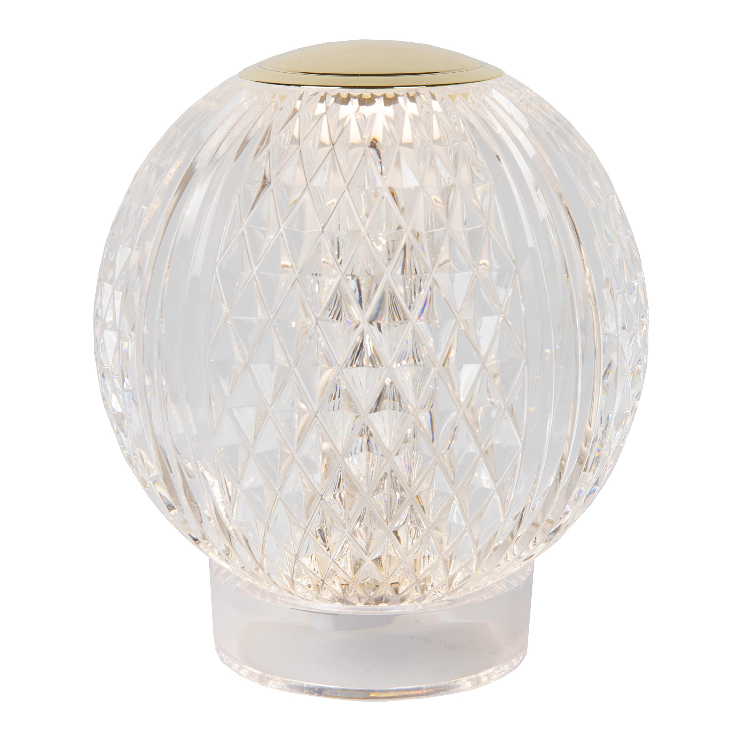 LUCIDE CINTRA - wiederaufladbare Tischlampe - Akku/Batterie - Ø 11 cm - LED 3 StepDim - 1x2W 3000K - Transparent