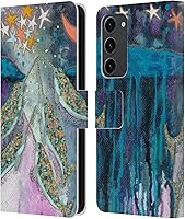 Vista 20 de Head Case Designs Officially Licensed Wyanne Blue Watercolour Bear Animals 2 Leather Wallet Case Compatible with Samsung Galaxy S23+ 5G