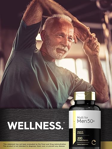 Miniatura 7 de Carlyle Multivitamínico para hombres mayores de 50 años | 200 unidades | con vitaminas B, vitamina D, magnesio y zinc | Suplemento sin gluten