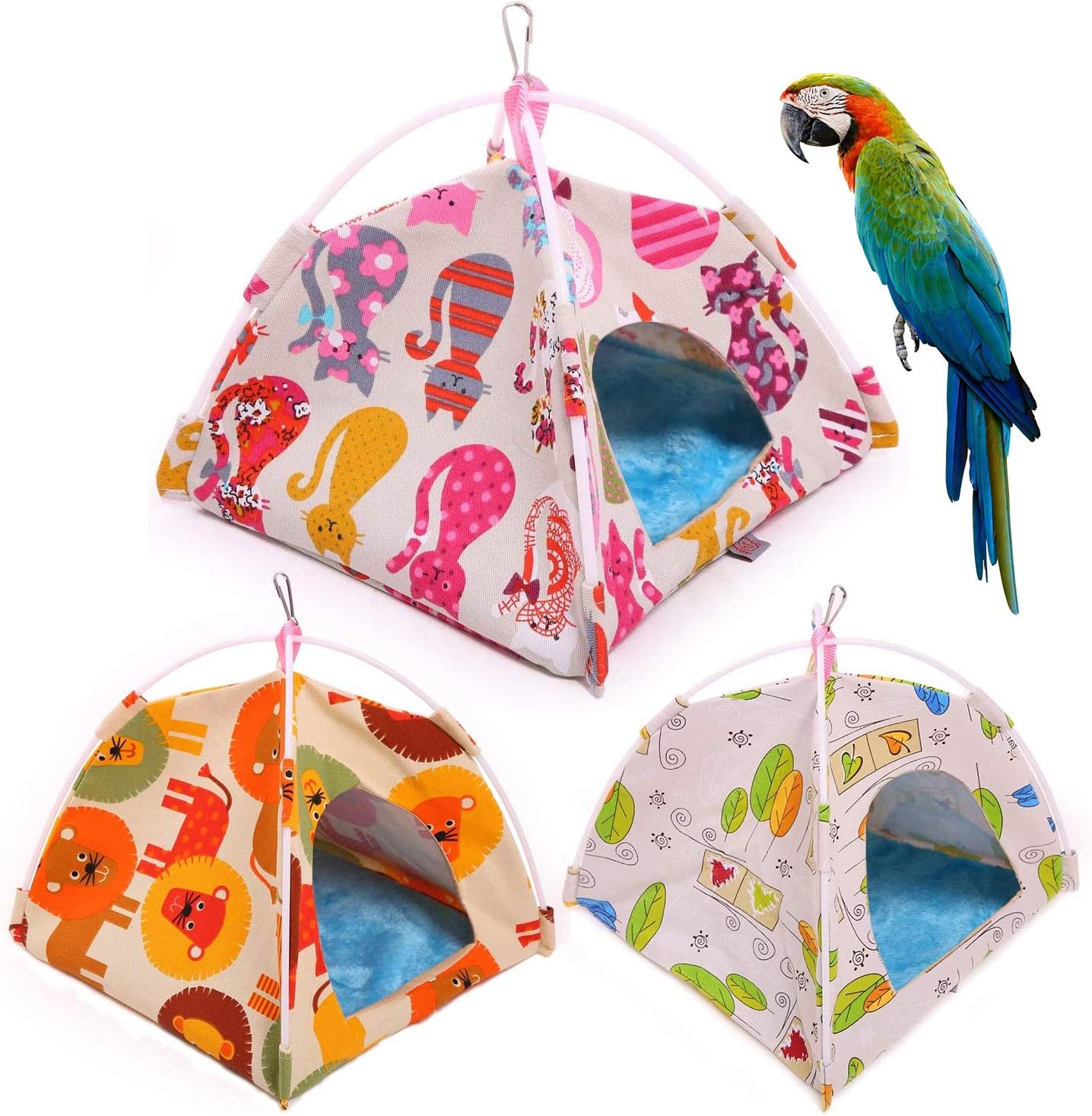 DUANY STORE Bird Nest House Bed, Parrot Hamster Habitat Cave Hanging Tent Hammock Hut Parakeet Sleeping Bed Cute Toy Gift Small Animal…