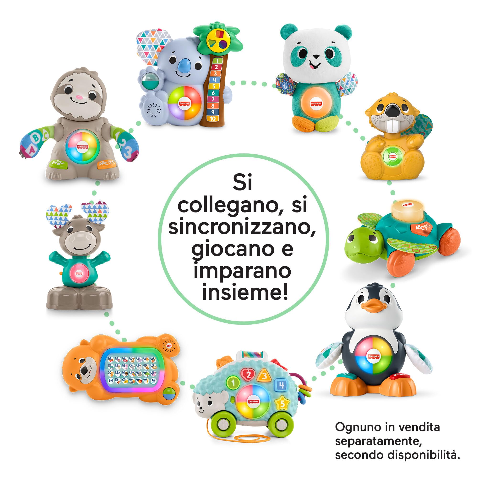 Fisher-Price - Parlamici Pino Pinguino Numeri e Parole, versione italiana, giocattolo interattivo musicale con luci e movimenti per l'apprendimento, giocattolo per bambini, 9+ mesi, HRB78