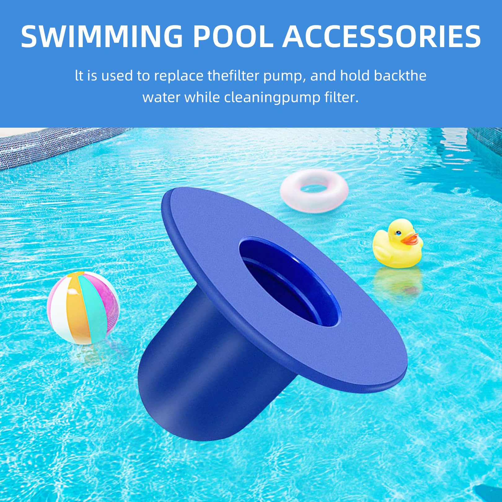 Jinsinto Bouchons De Vidange De Piscine 5 Pièces Bouchon De Trou De Pompe De Filtre De Piscine Creusé De Remplacement (Noir