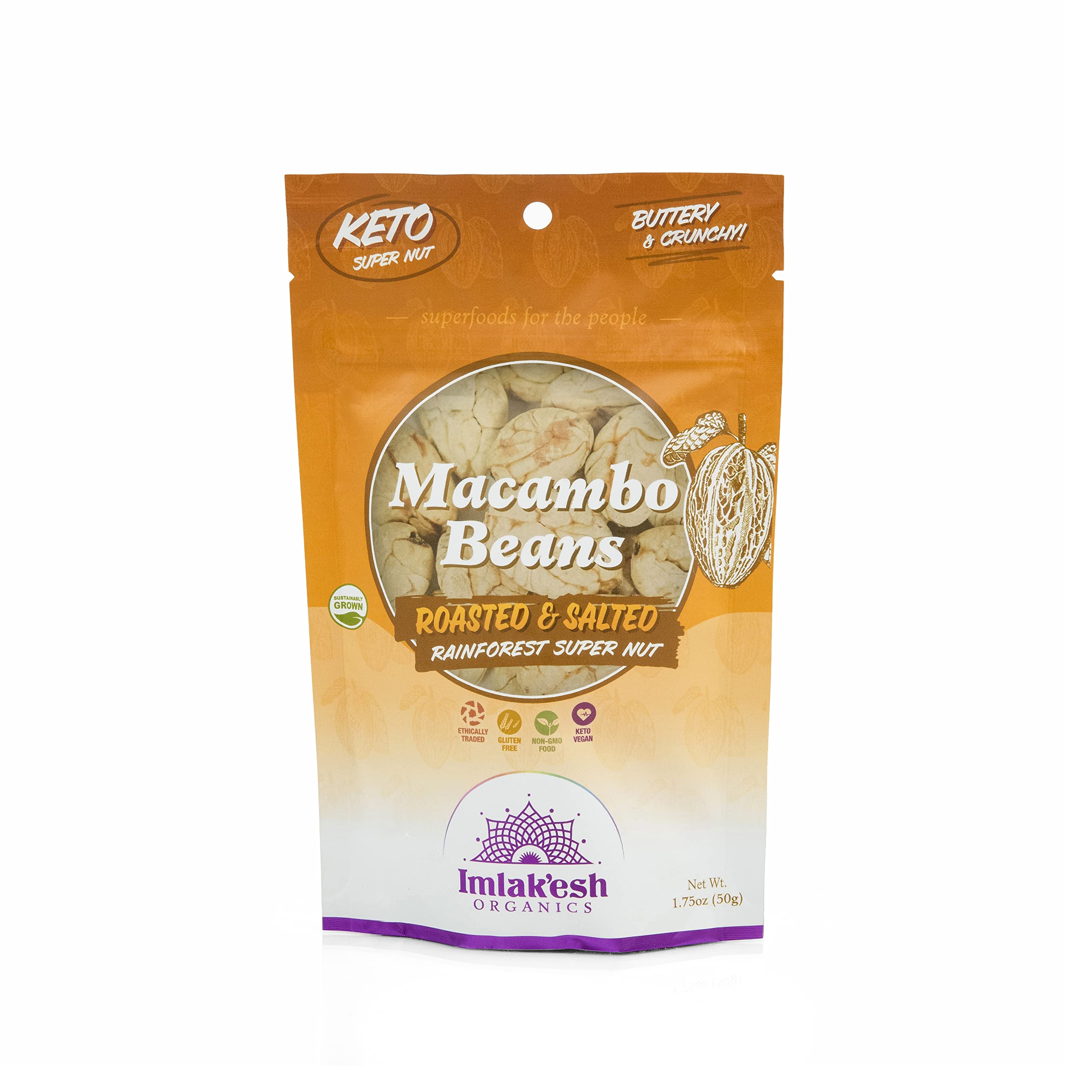 Macambo Beans (1.75-Ounce Pouch), Snackable Super-Nuts â€” Keto