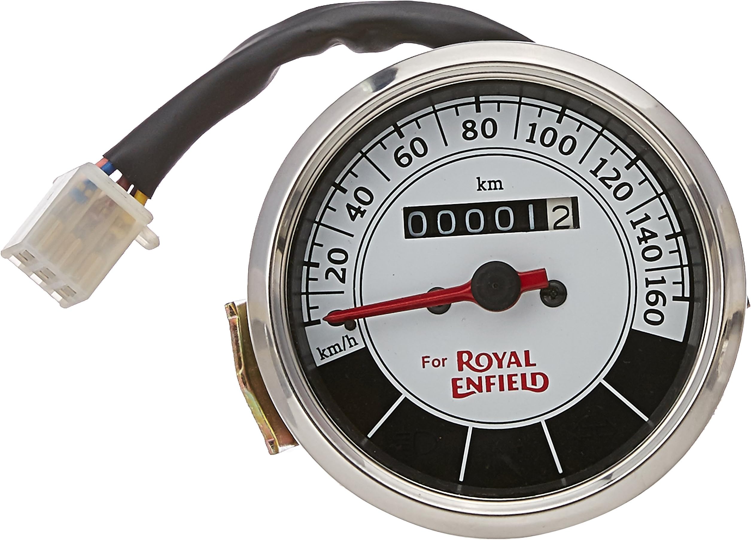 Almos A-632-WHE-BLK Customized Speedometer for Royal Enfield Classic