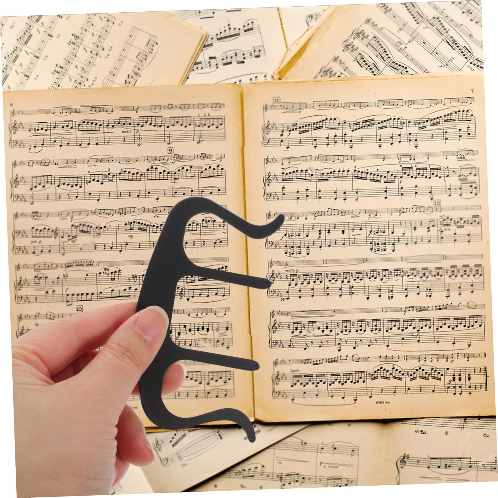 GOOHOCHY Iron Sheet Music Clip Page Holder for Piano Book Clip Music Sheets Folder