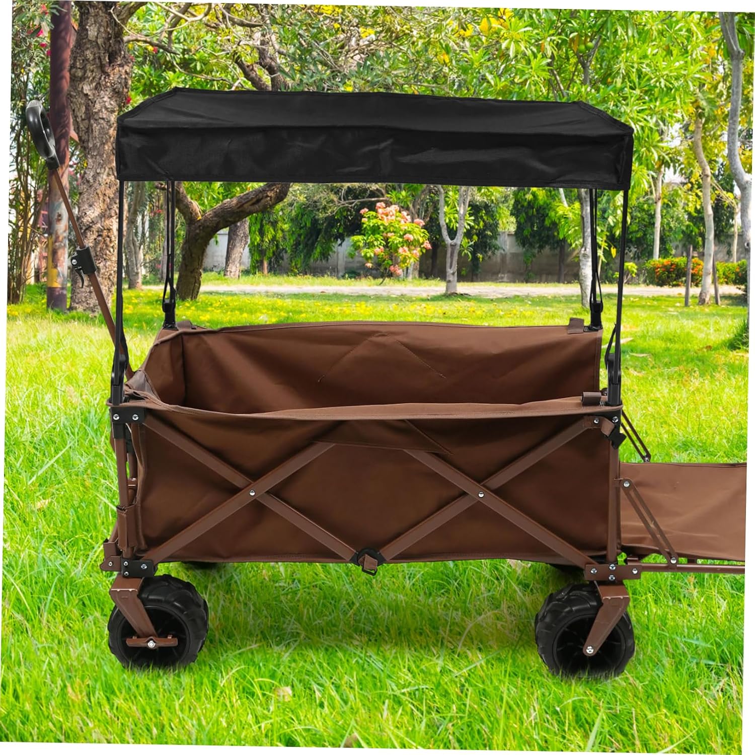 Folding Wagon Cart Cover Portable Utility Wagon Canopy Rainproof Canopy for Boys and Girls Camping Cart