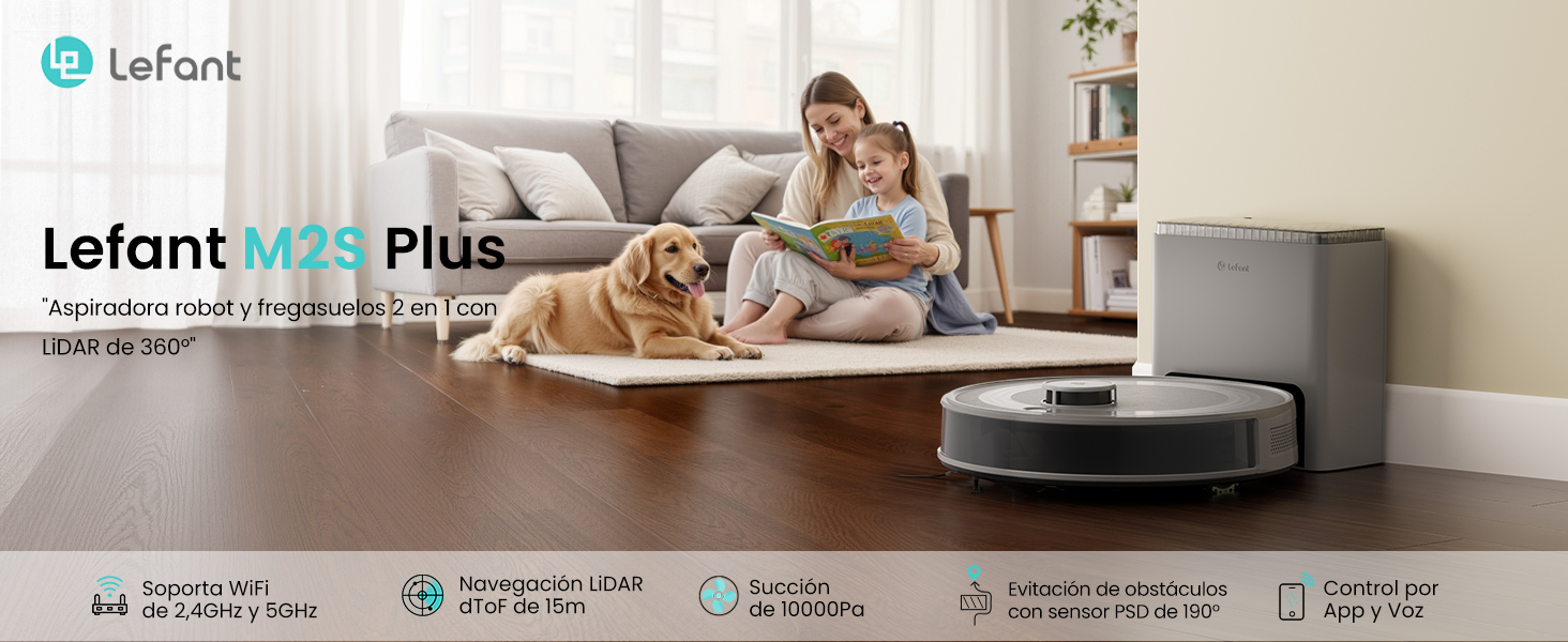 Lefant M2S Plus Robot Aspirador y Fregasuelos