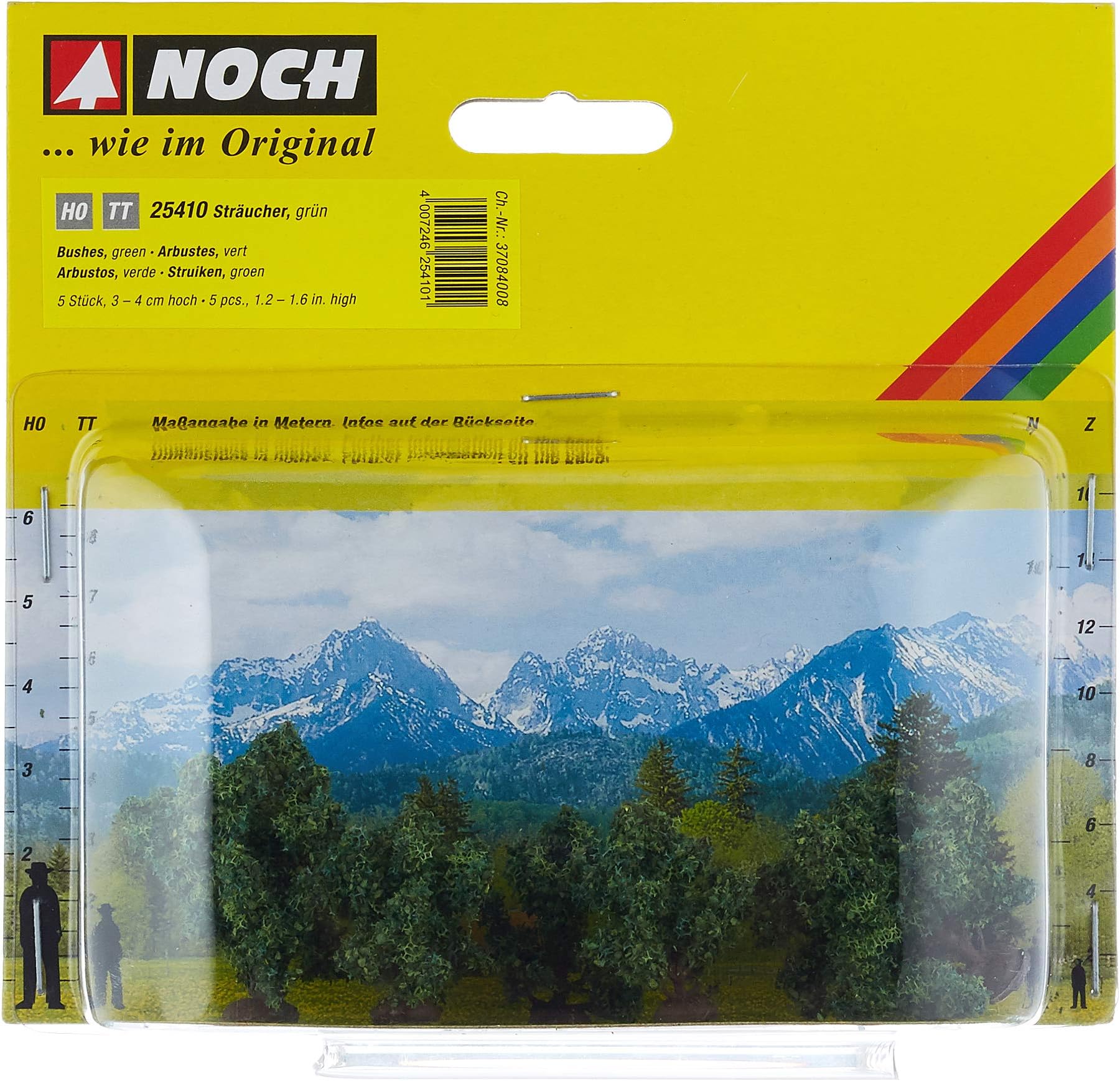 25410 3-4 cm High Bushes Green Landscape Modelling (5-Piece)