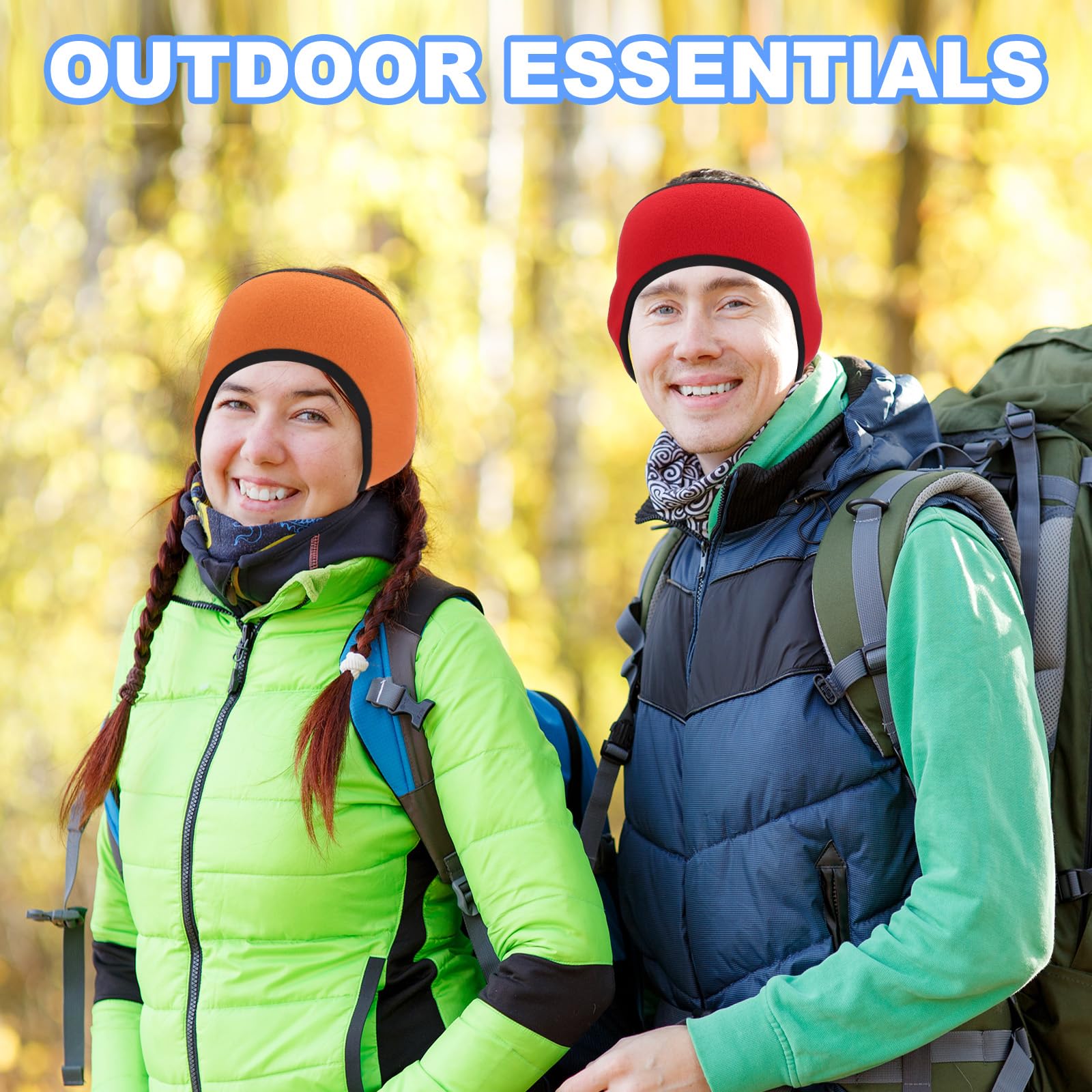 Ear Warmers For Women Camo Fleece Ear Warmers - Pack Of 2 (Moisture-Wicking For Running/Winter Sports) Hiking Headbands Women