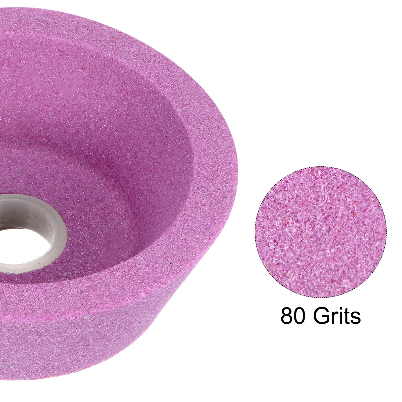 QUARKZMAN 2pz 4 Pollici Svasatura Tazza Mola 80 Grana Rosa Ossido di Alluminio Pa Rettifica Superficiale Utensili in Ceramica