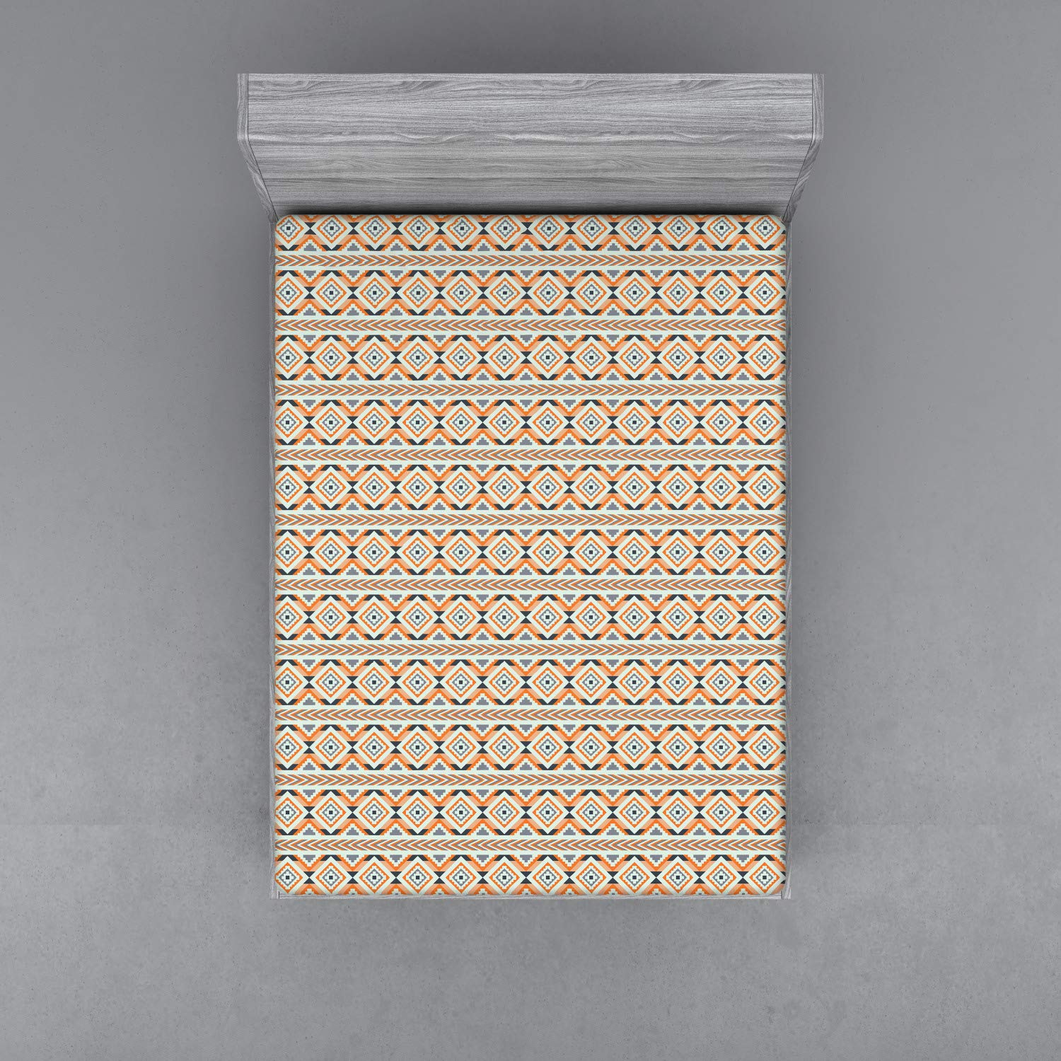 ABAKUHAUS Felce Lenzuolo con Angoli, Semplice Tema Creativo Ecologia, Comodo e Morbido Tessuto Decorativo da Letto Tasca Elastica a Tutto Tondo, 140 cm x 200 cm, Verde Bianco