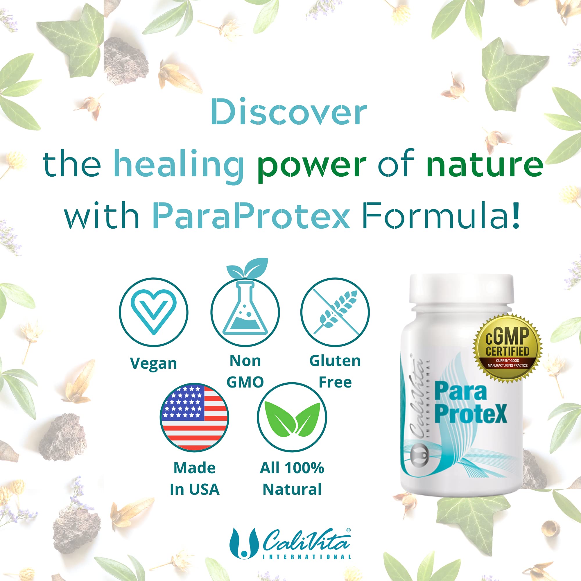 ParaProtex Intestinal Parasite Cleanse Tablets Natural Vegan Detox