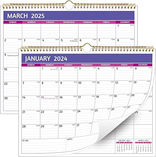 Miniatura 9 de Calendario de pared 2024-2025  Calendario mensual de 18 meses 2024-2025 pared, enero 2024  junio 2025, 14.57 x 11.42 pulgadas, calendario 2024 con