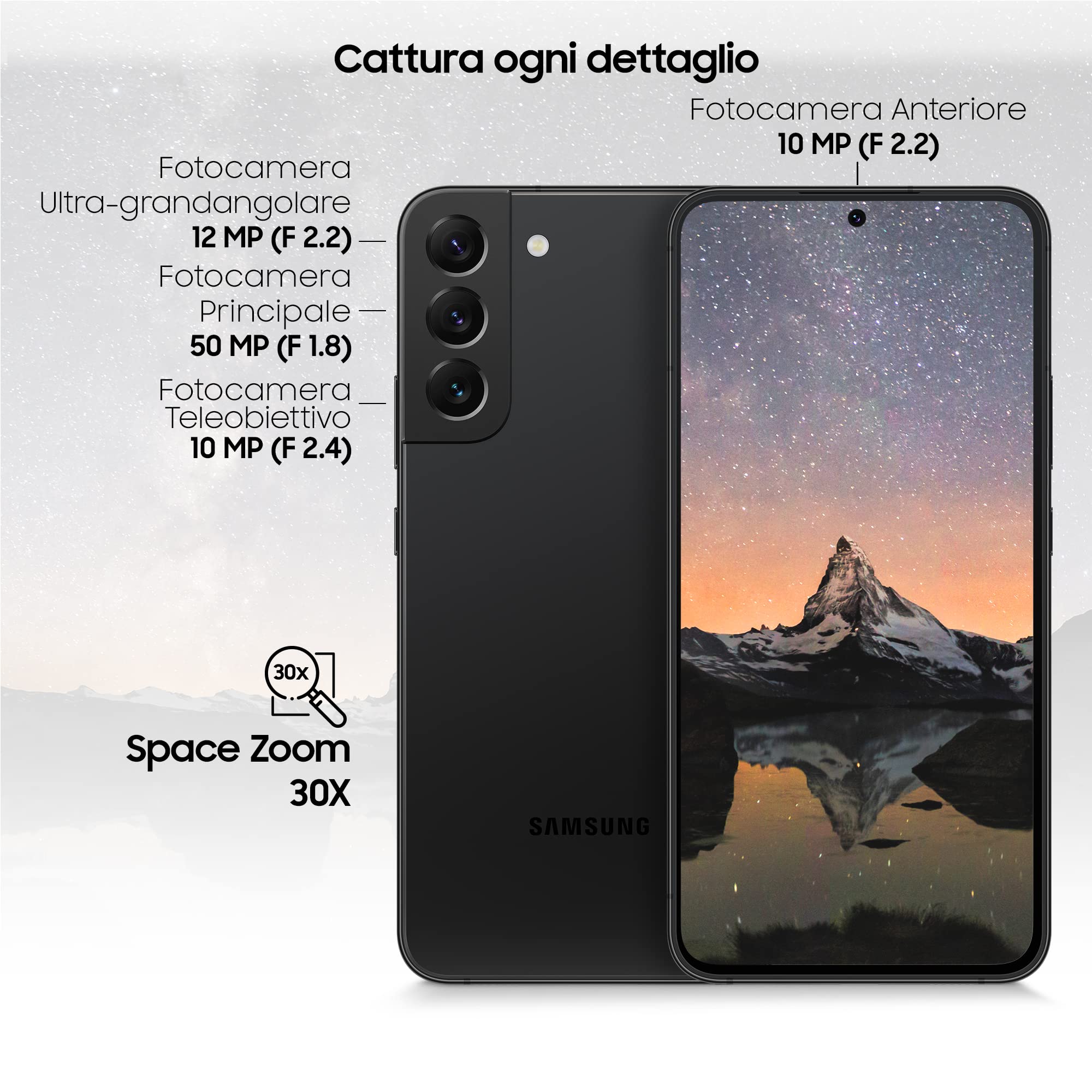 Galaxy S22+ (dual sim) 256 Go - Nero (Ricondizionato)