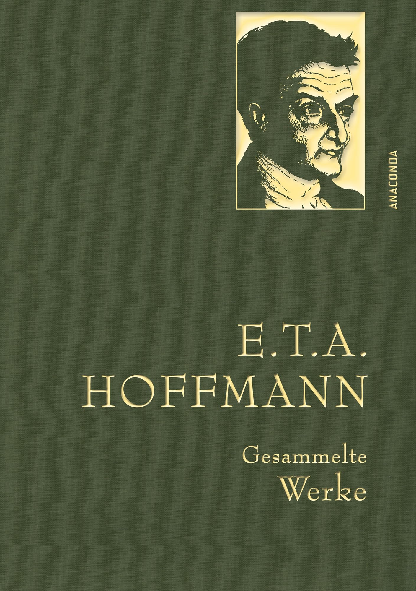 E.T.A. Hoffmann, Gesammelte Werke: Gebunden in feingeprägter Leinenstruktur auf Naturpapier aus Bayern. Mit goldener Schmuckprägung