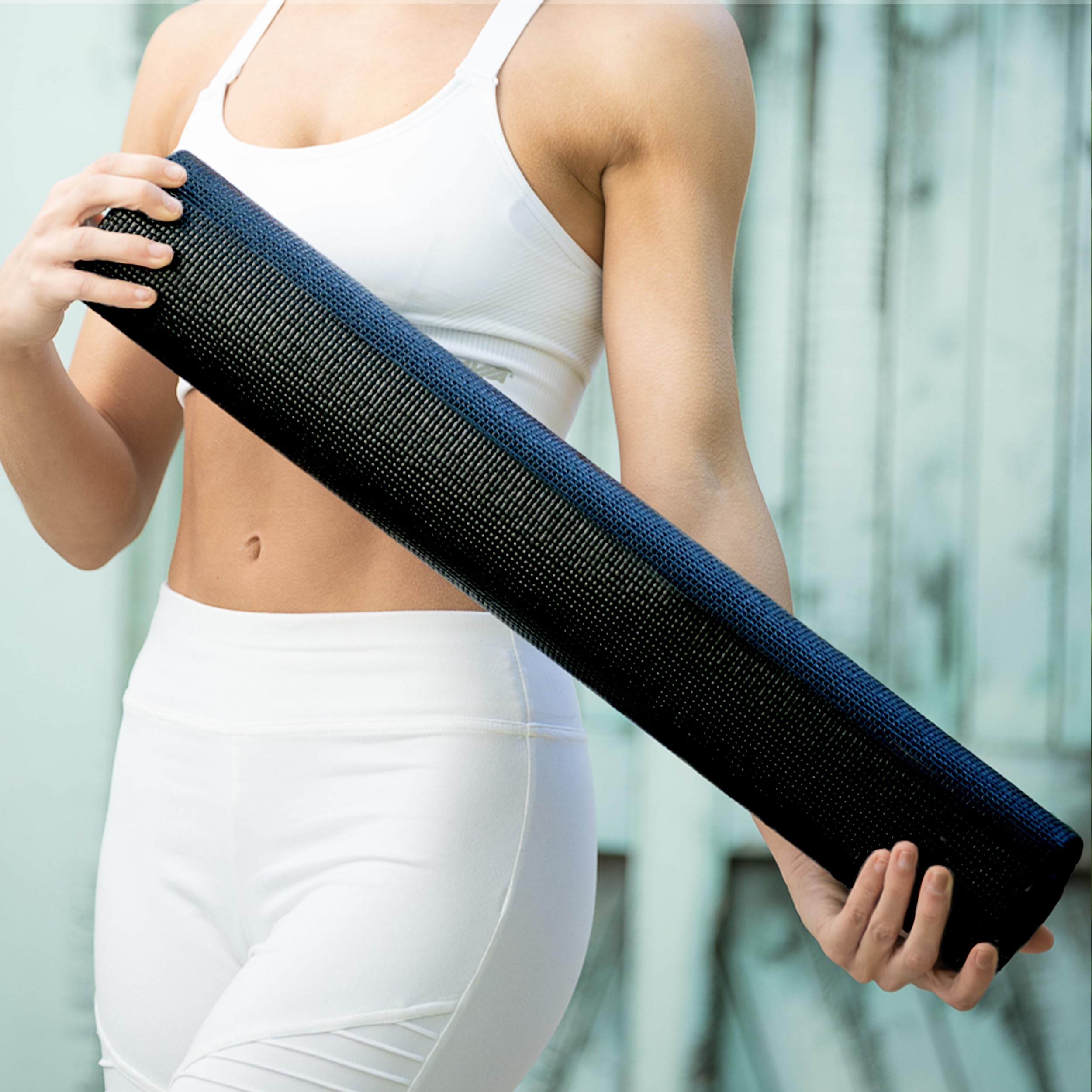 Paquete de 16 esterillas de yoga de 68 x 24 pulgadas, tapete de ejercicio antideslizante, tapete de gimnasio de 3.5 mm de grosor, tapetes de yoga no tóxicos a granel para escuelas y