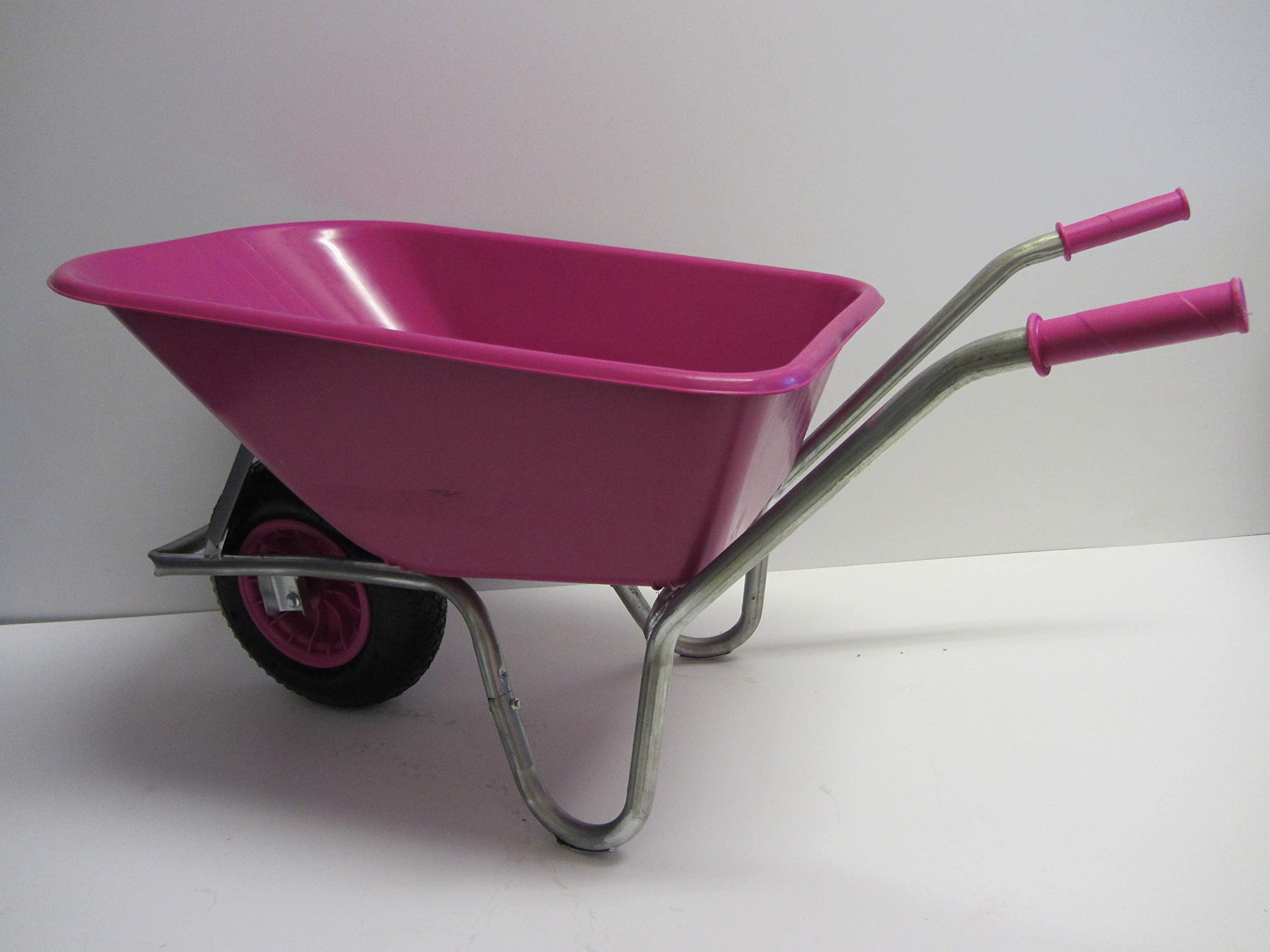 100 Litre Heavy Duty Pink Garden/Stable Wheelbarrow