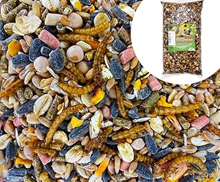 UGF - Vogelfutter Wildvögel Ganzjährig 800g, Wildvögelfutter mit Sonnenblumenkerne, Mehlwürmer und Neun Weiteren Zutaten, Eine Einzigartige Kombination von Zutaten für die Ganzjährige Fütterung product image