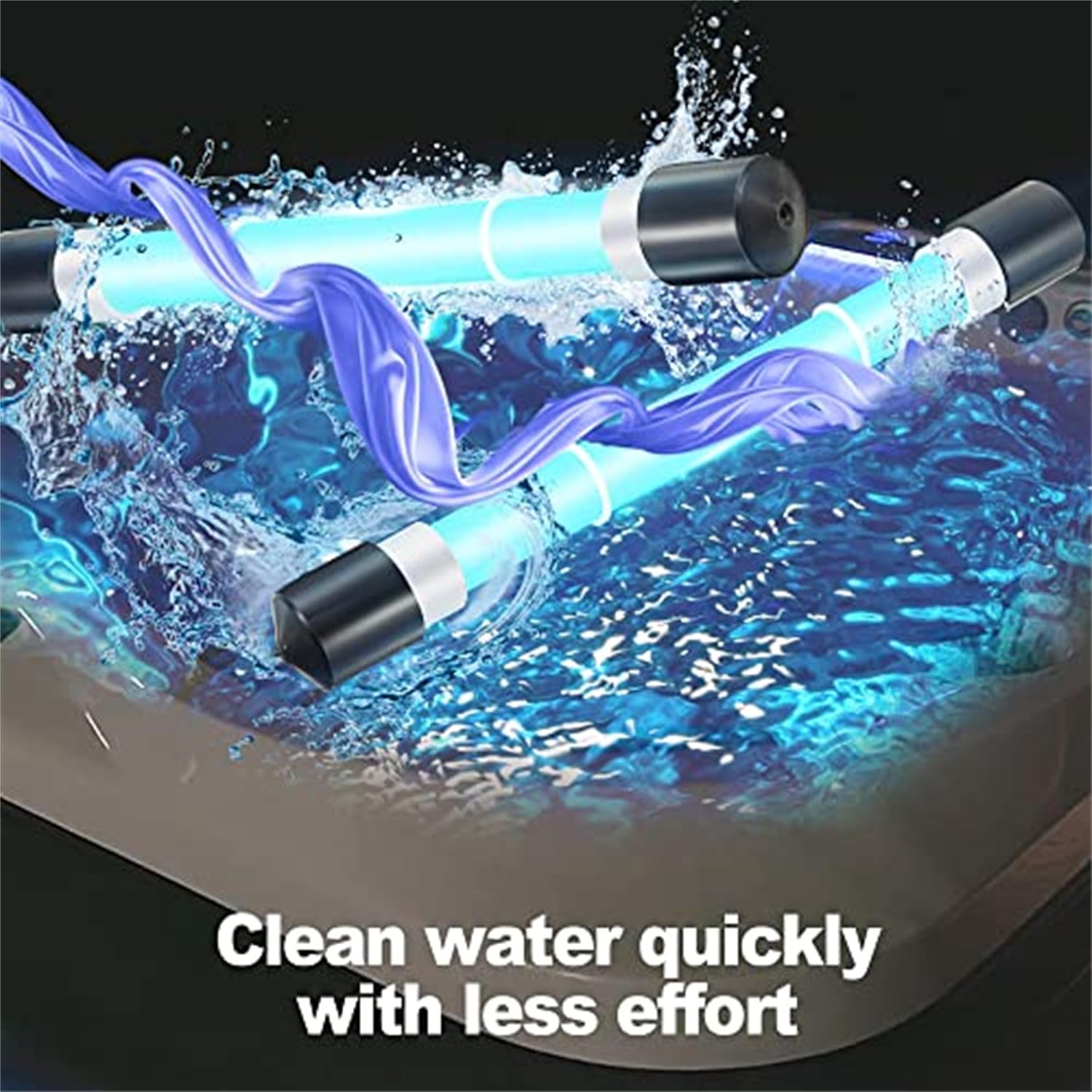2 Pcs 6472-841 Pool and Spa UV Bulb Replacement Parts Compatible with Sundance Hot Tub Spas Water Purification System, Complete Assemble with Gasket and Connector