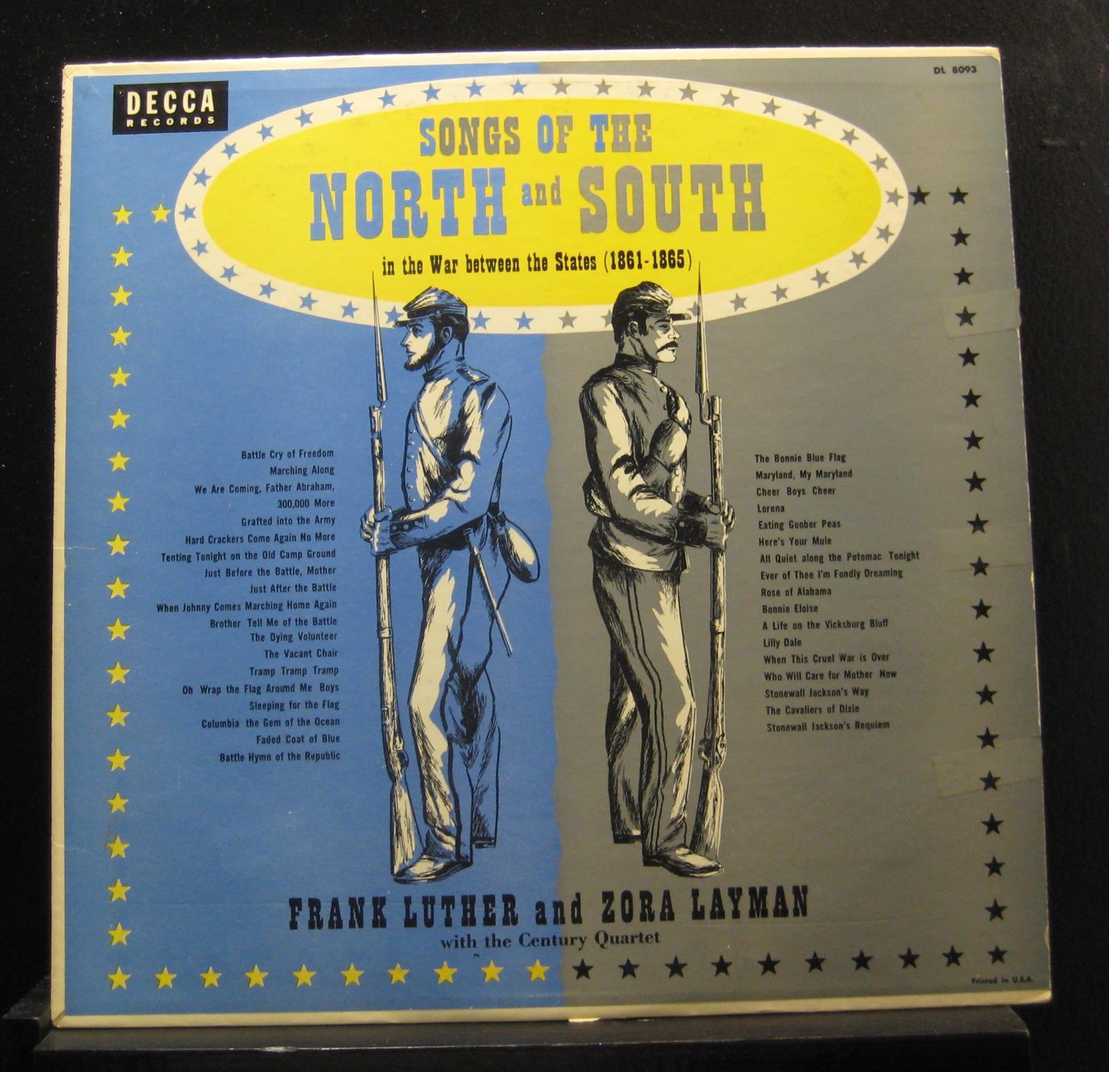 Frank Luther And Zora Layman - Songs Of The North And South - Lp Vinyl Record