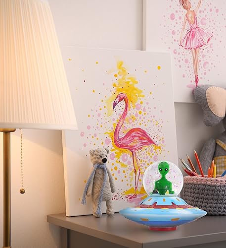 Miniatura 6 de CoTa Global Alien Snow Globe - Figura mágica de globo de agua arcoíris con purpurina brillante, adorno coleccionable para decoración del hogar,