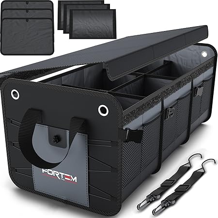 Premium Kofferraumtasche 54L Wasserdicht - Auto Organizer Mit Deckel Für Camping & Reisen