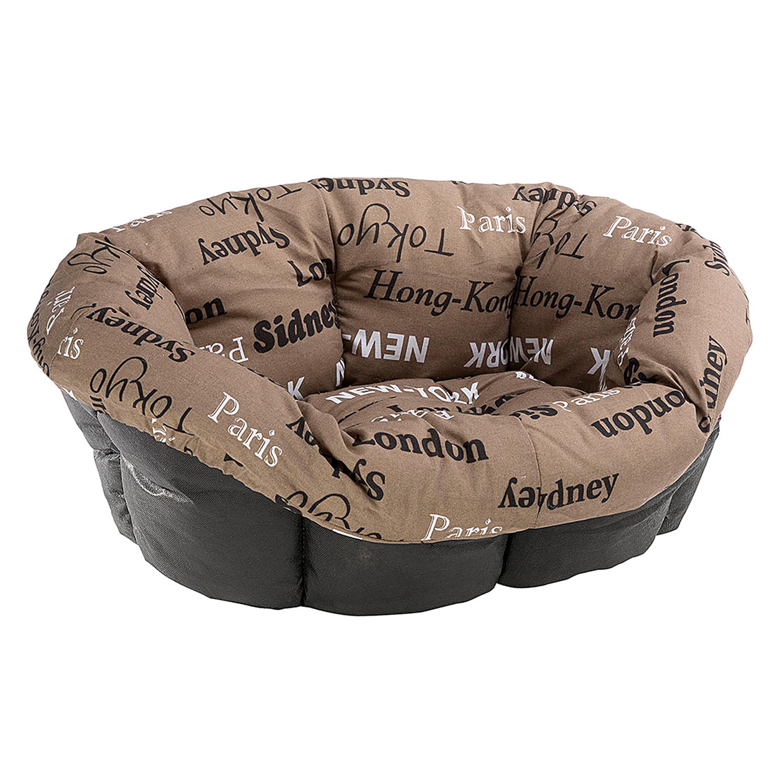 Ferplast Replacement Padding for Dog and Cat Kennels, Padded Cushion for Plastic Kennel (not included), Washable, Adjustable 73 x 55 xh 27 cm, S Brown