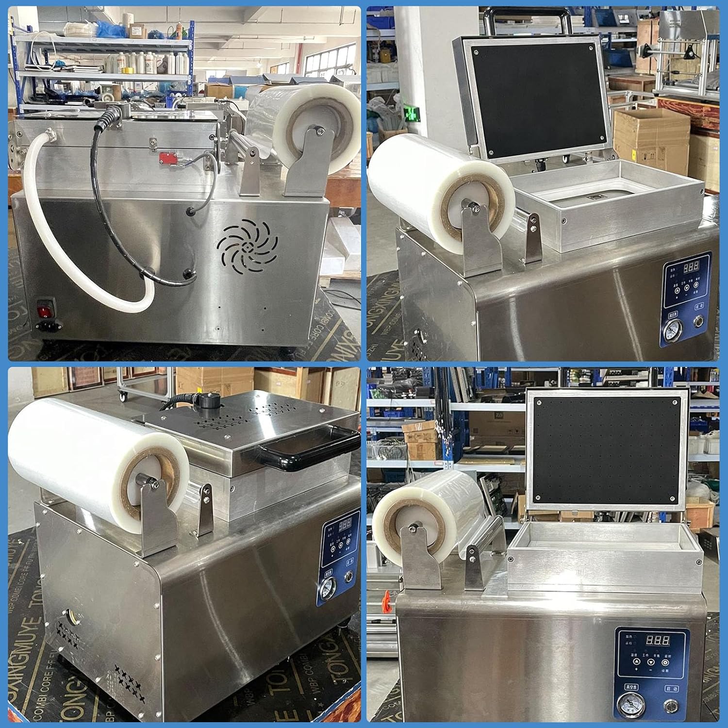 Vacuum Skin Packaging Machine Semi-Auto Tray Sealer VSP Sealer with CE Certificate Pneumatic Film Sealing Machine for Meat Cheese Food