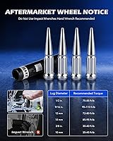 Vista 6 de Orion Motor Tech Tuercas de llanta cromadas de 14 x 1.5 pulgadas, 24 piezas, tuercas M14x1.5, accesorios de rueda compatibles con Chevy Ram Ford