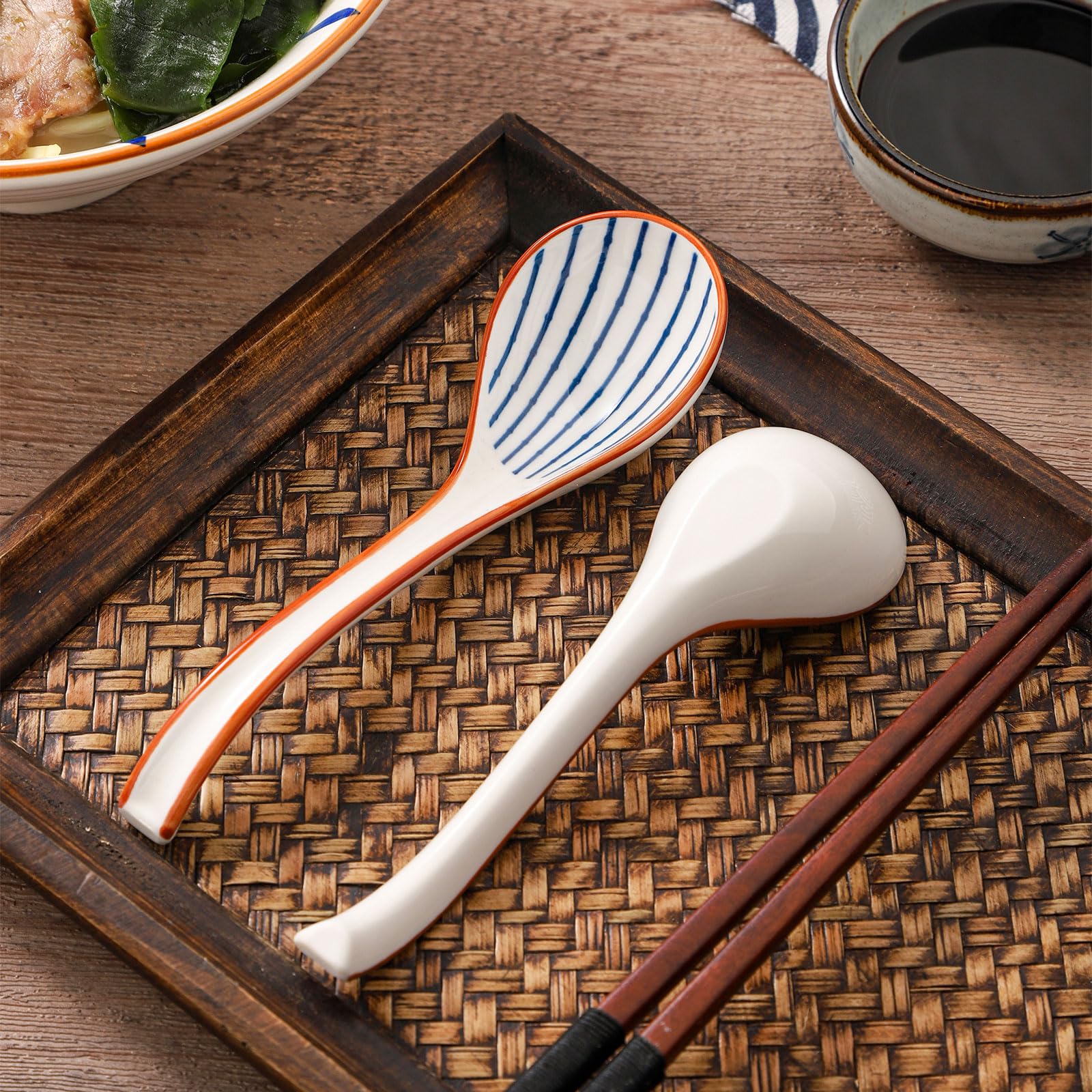 4 Pièces Cuillères En Céramique Cuillère Japonaise Cuillère À