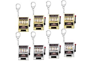 8 Pcs Mini Casino Keychains: A Memorable Las Vegas Souvenir
